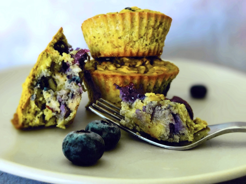 Vanilla Blueberry Muffins